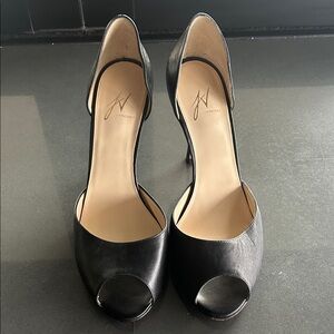 J Vincent - Black Peep Toe Heels